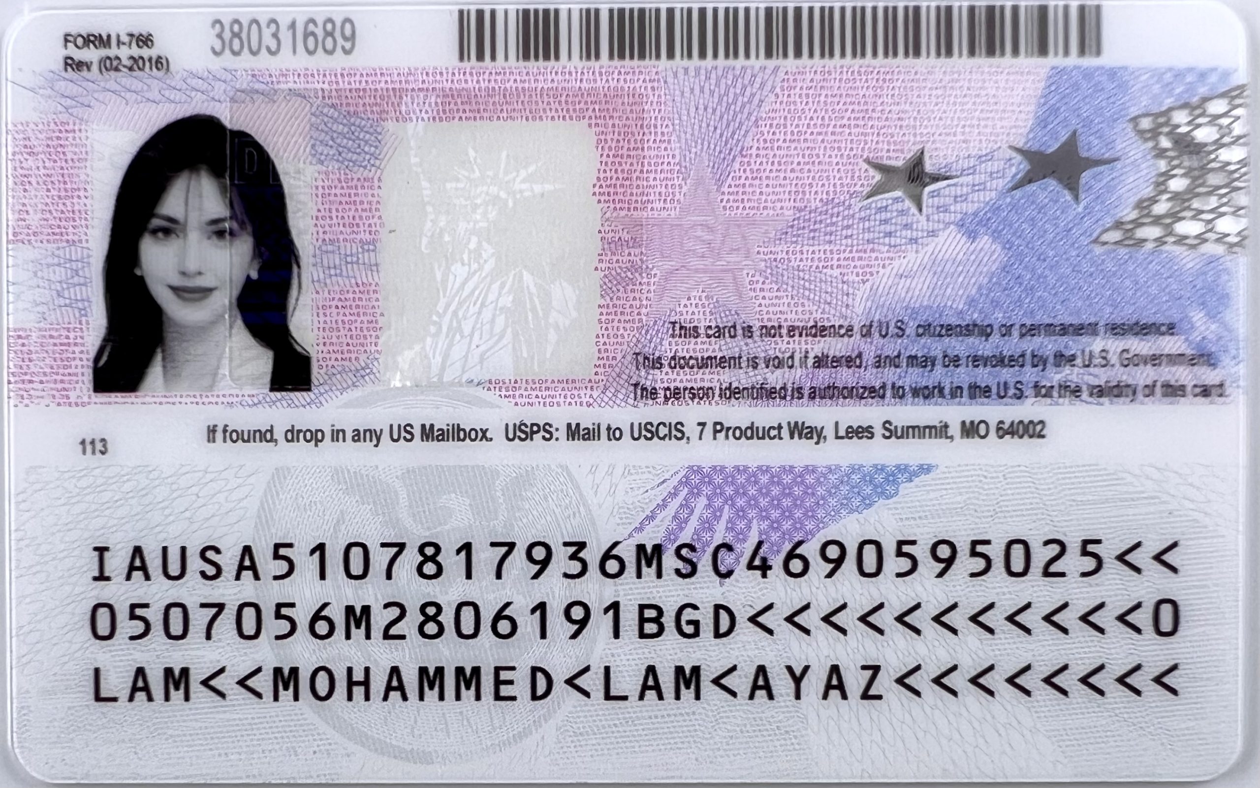 Employment Authorization Card