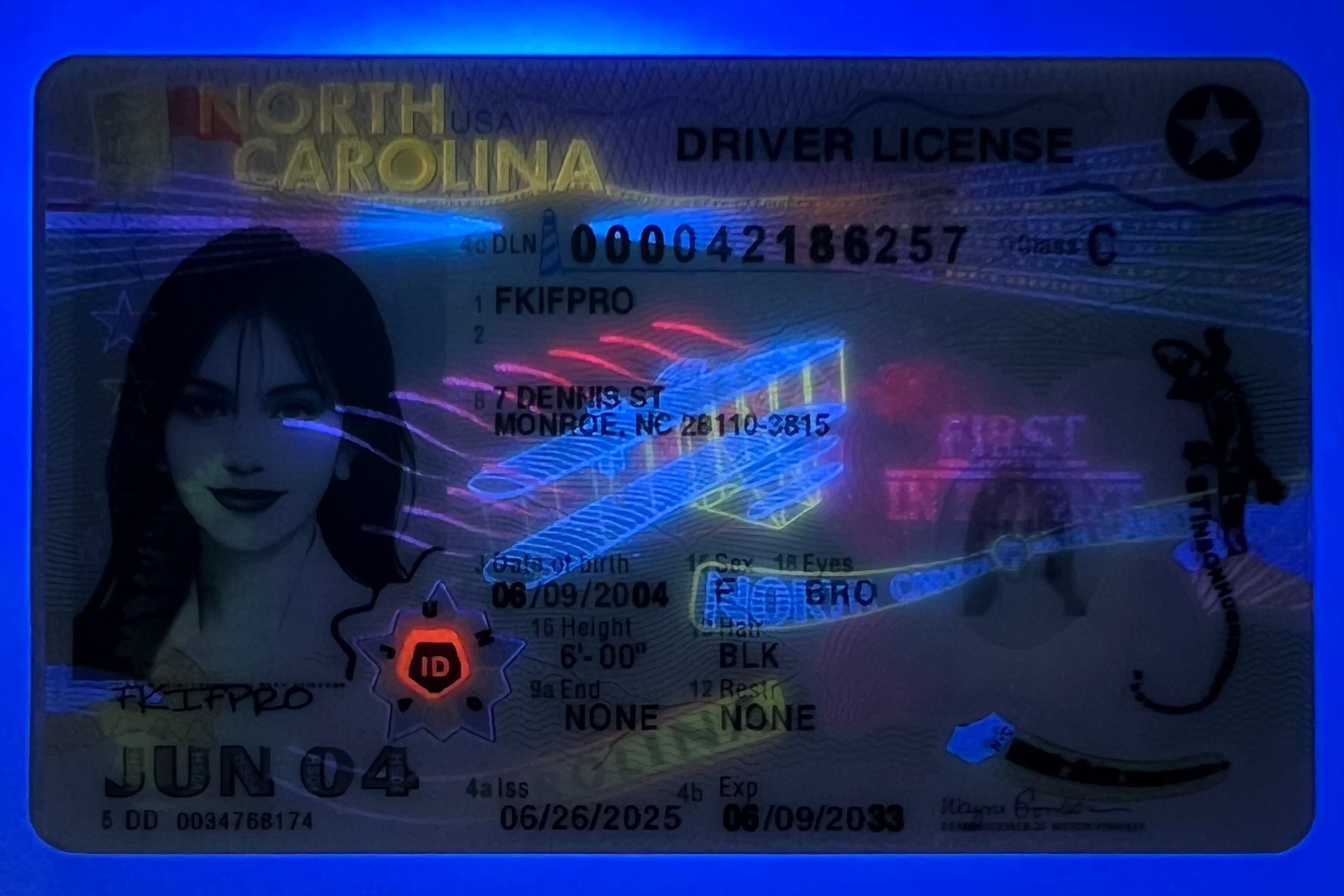 North Carolina ID (Latest Version)